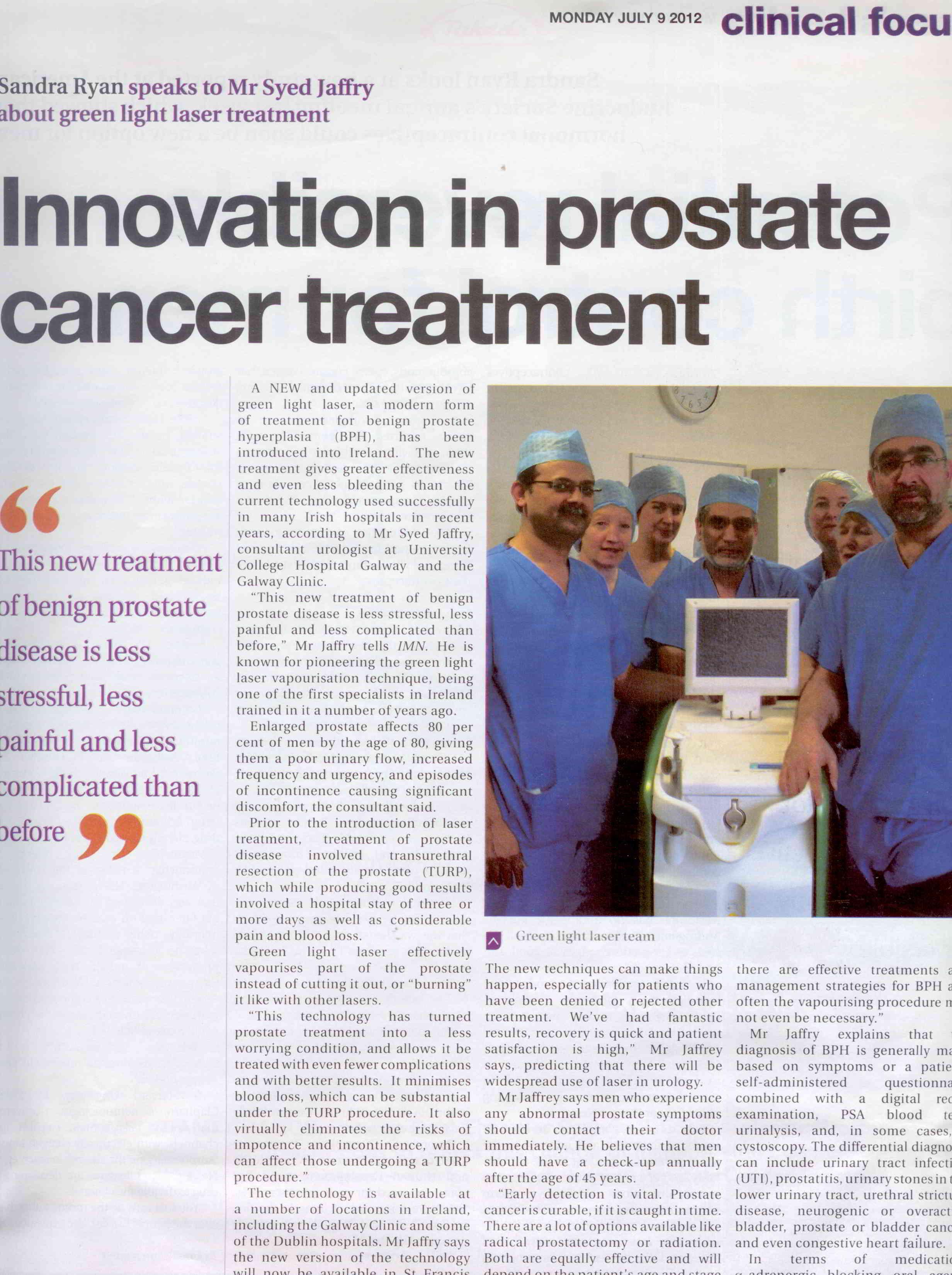 Innovation in Prostate Cancer Treatment